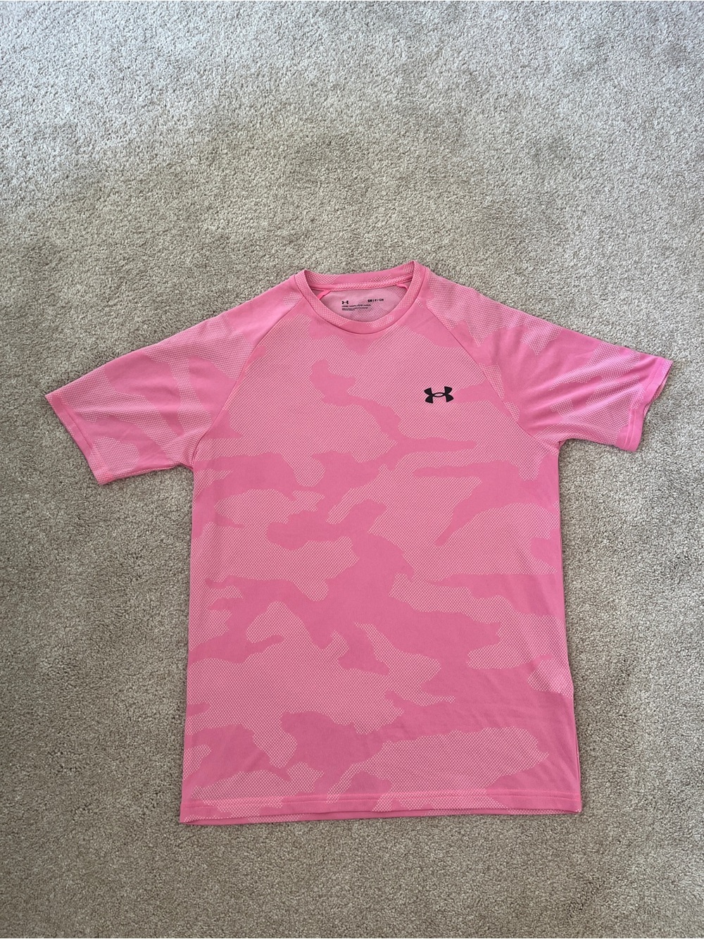Under Armour Pink Camo Short Sleeve Performance Tee